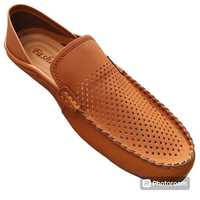 Туфли мужские кожаные коричневые, обувь мужская лоферы мокасины
