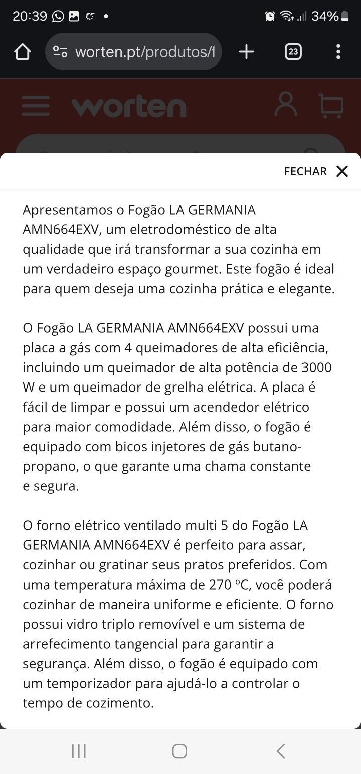 Fogão La Germania