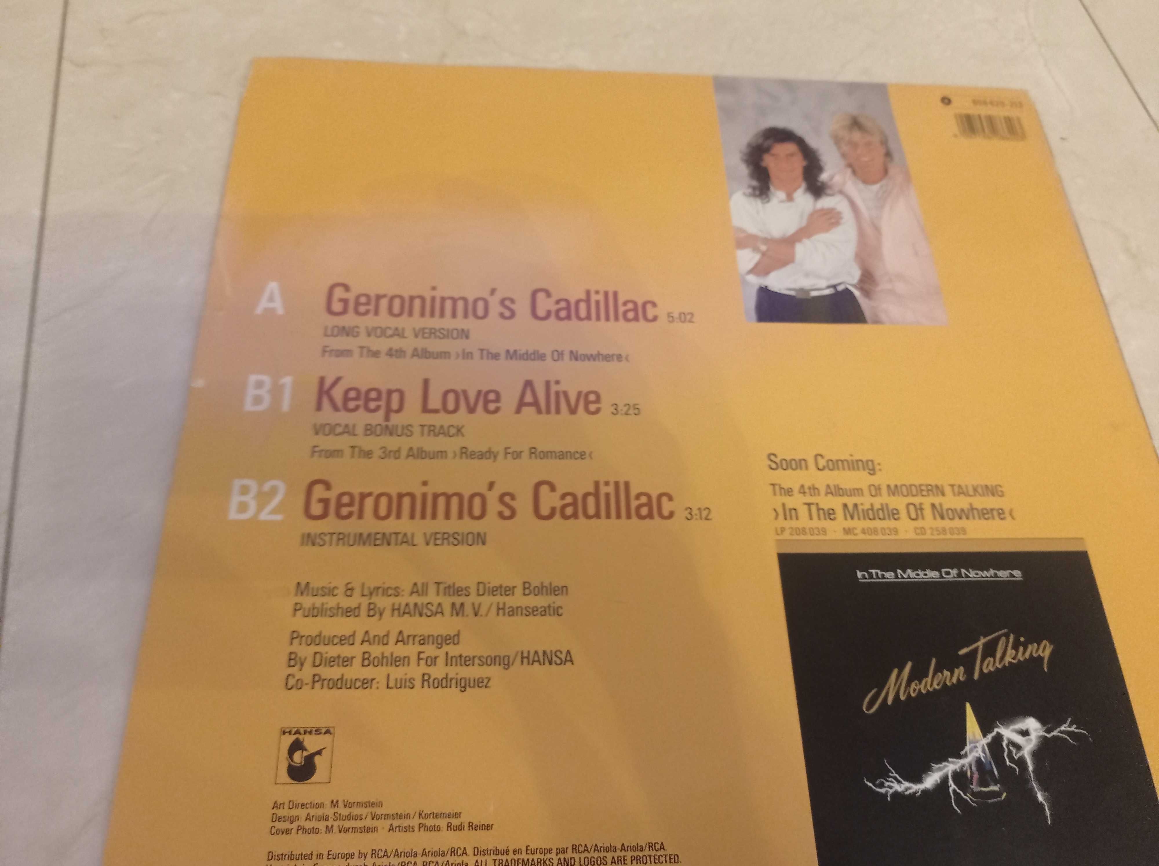 Modern Talking – Geronimo's Cadillac Vinyl  em excelente estado