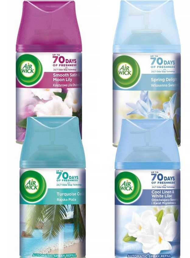 Air Wick odświeżacz powietrza wkład 250 ml x 4 MIX