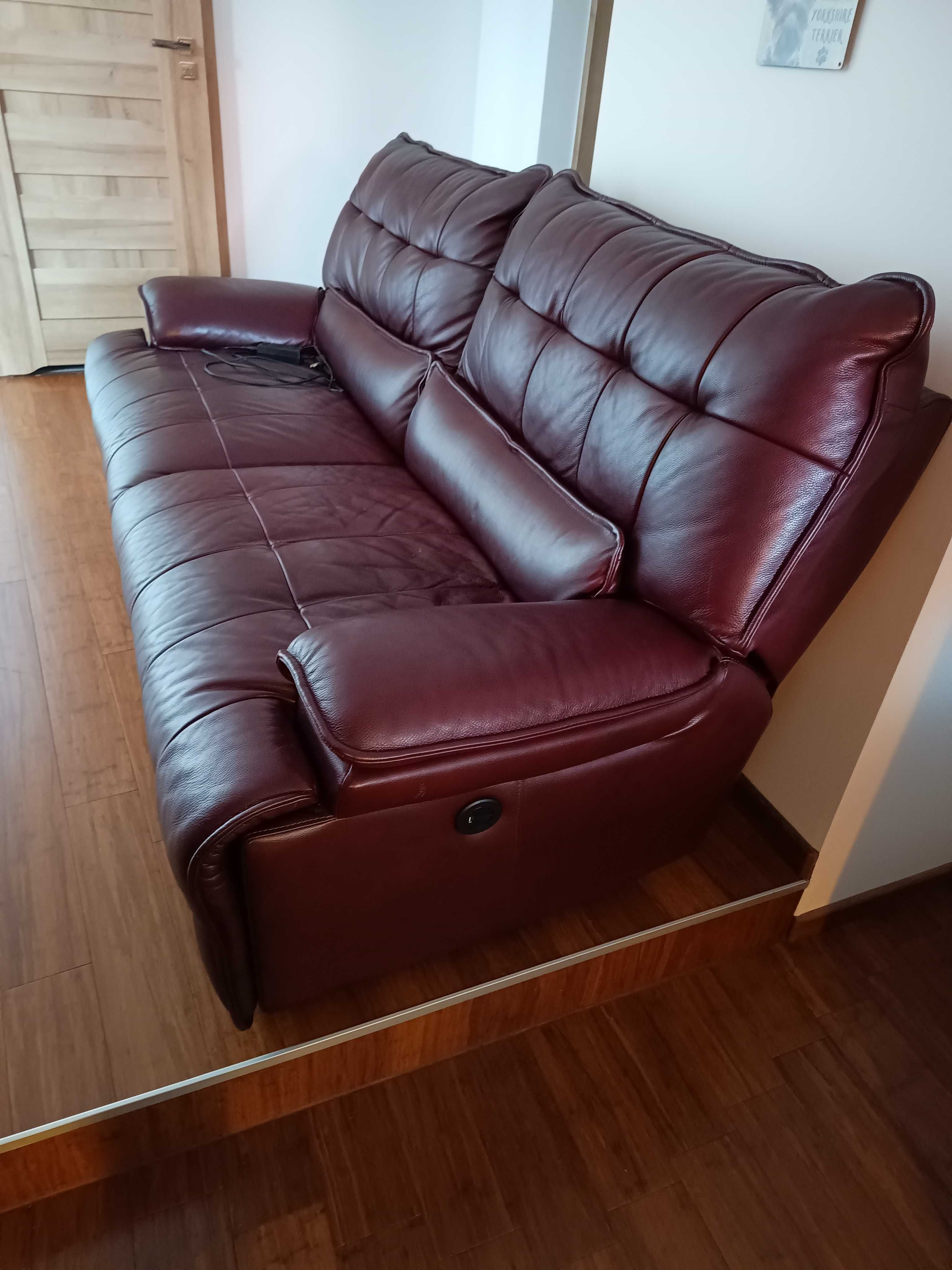Elektryczna Skórzana Sofa i Fotel SOFOLOGY