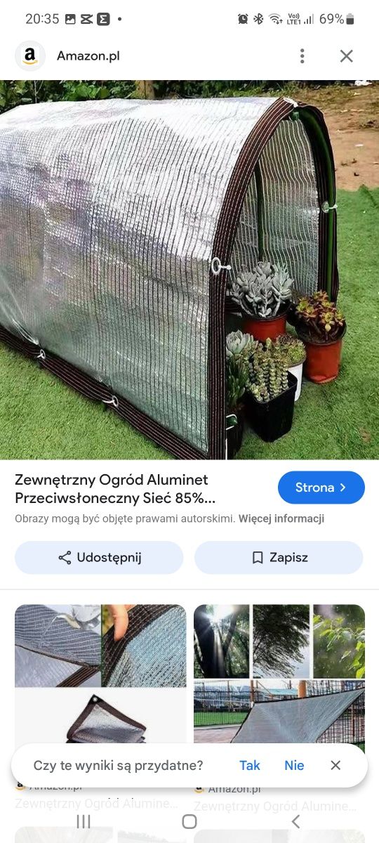 Mata zaciemniająca przeciwsłoneczna do szklarni