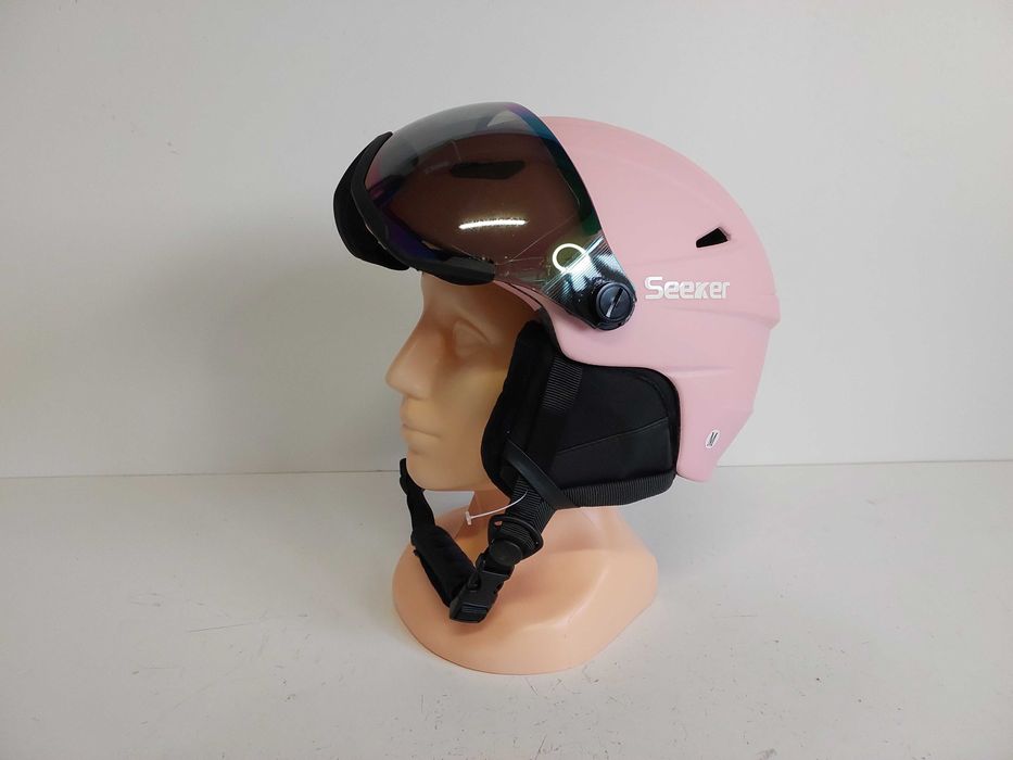 Kask narciarski z szybką regulowany M 55-58 cm