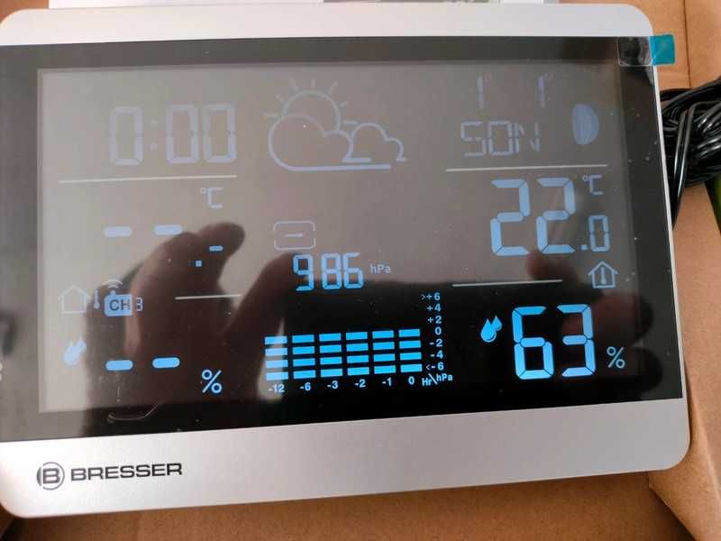 Stacja pogody,zegar,alarm Bresser