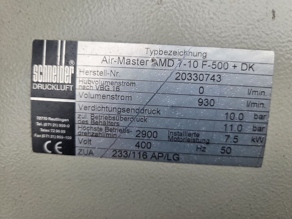 Sprężarka śrubowa Schneider AMD 7-10F