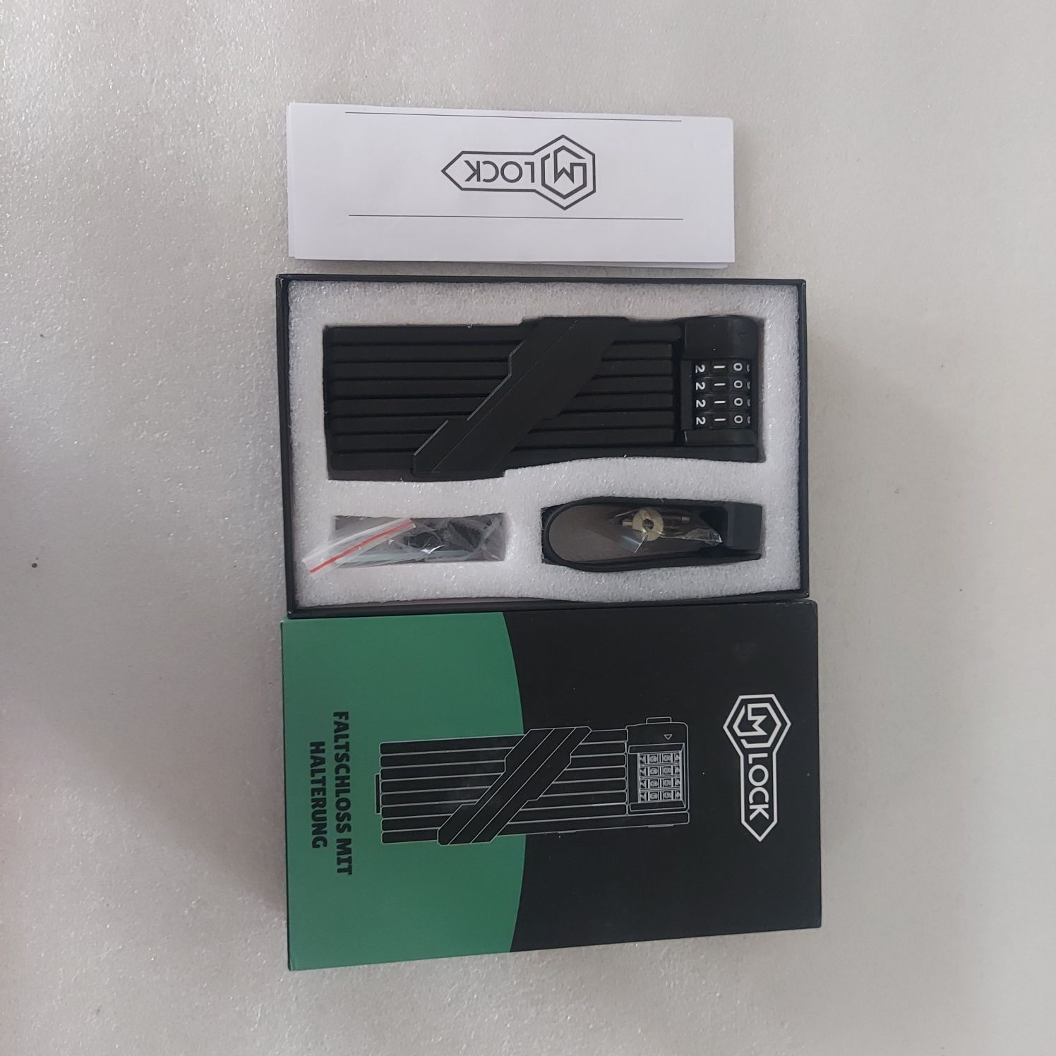 M-LOCK Składane zapięcie 120 cm, bardzo bezpieczny zamek szyfrowy