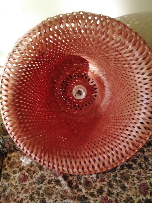 Abażur ratanowy, lampa stojąca lub do powieszenia