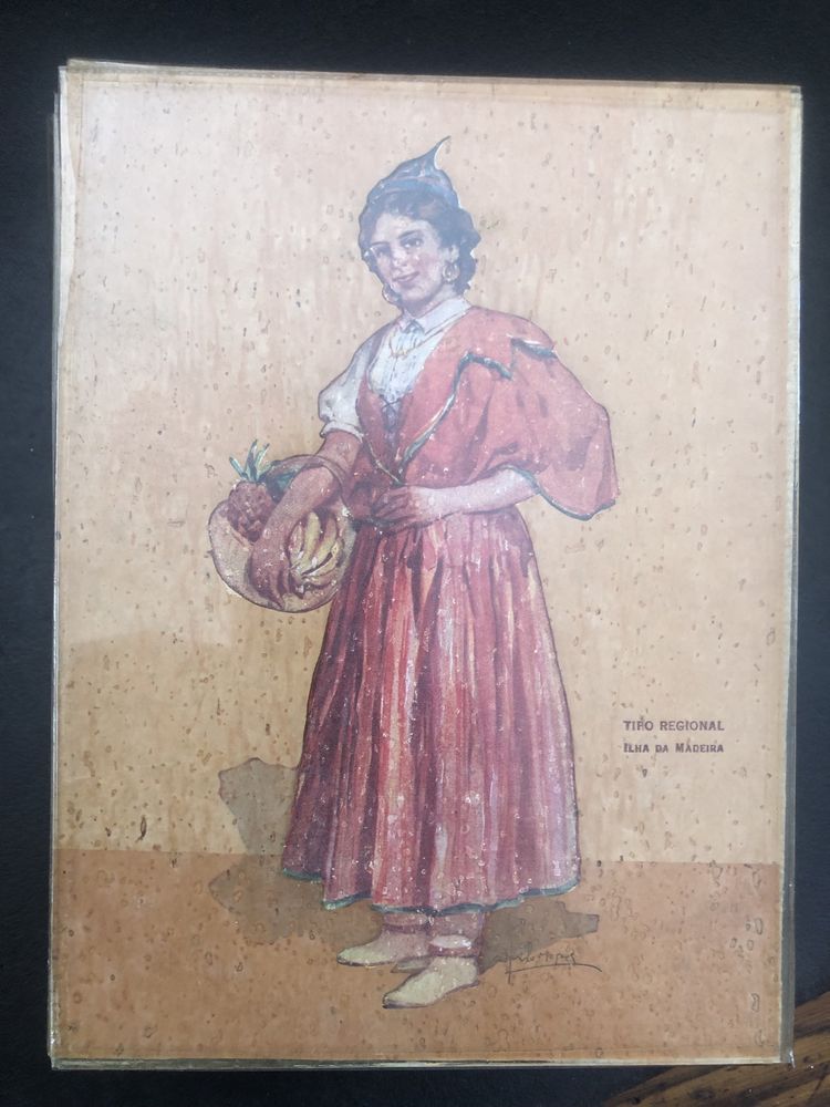 10 quadros pequenos em cortica de Alfredo de Morais