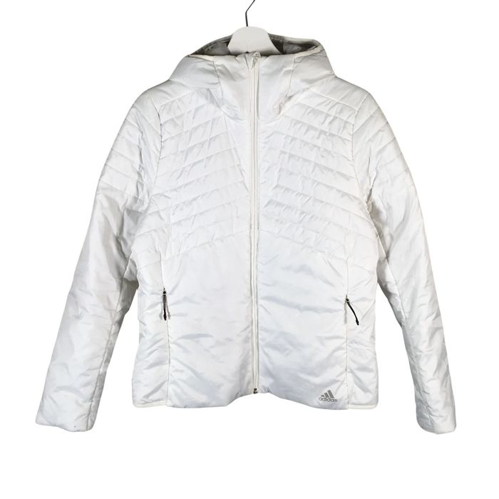 куртка біла adidas