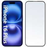 Szkło hartowane 5D do iPhone 16 Plus z czarną ramką