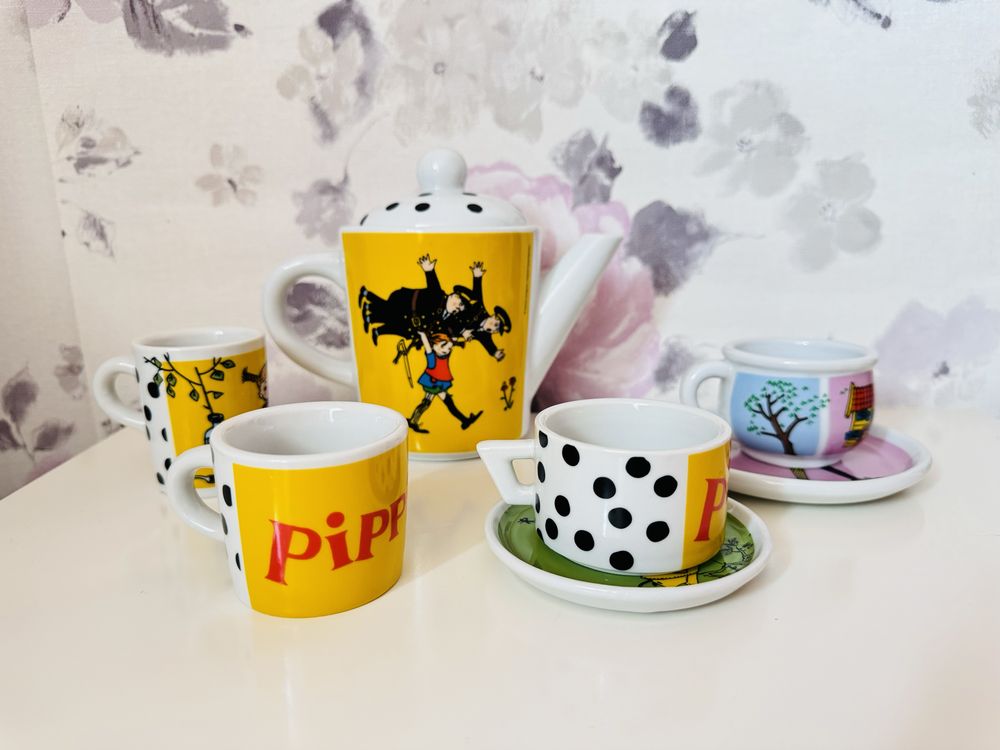 Serwis herbaciany do zabawy dla dzieci, Pippi Langstrumpf,naczyńka