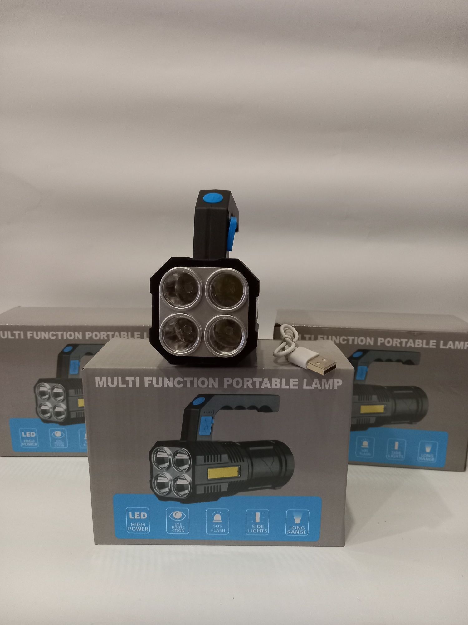Ліхтарик, фонарик акумуляторний Multi function 4 режима led