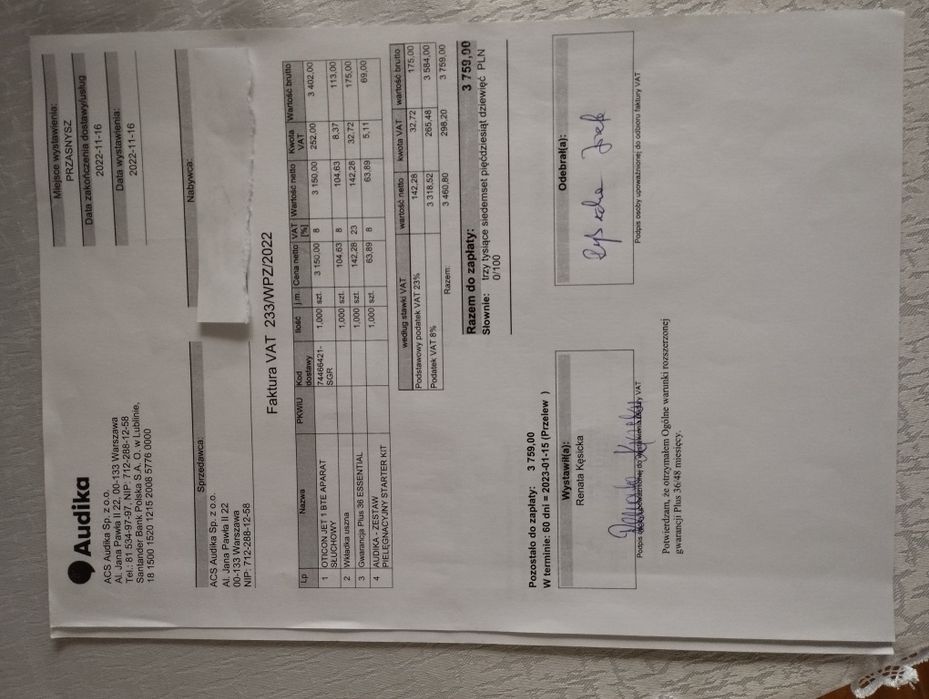 Aparat słuchowy  OTICON JET BTE