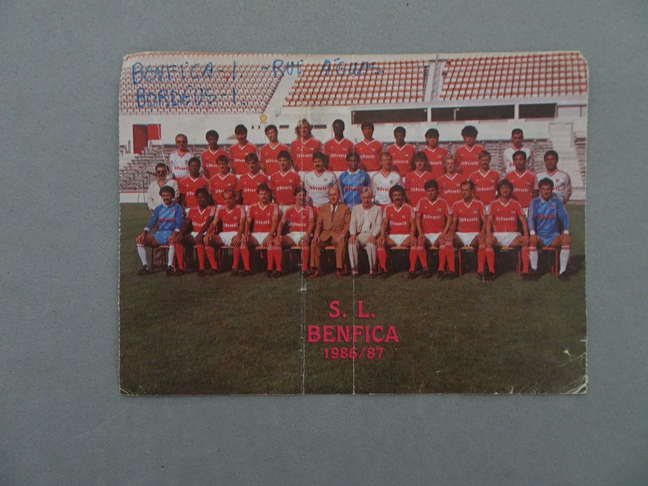 Bilhete futebol Benfica Bordéus Taça dos Vencedores das Taças out 1986