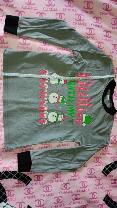 Бавовняна різдвяна піжама 128р