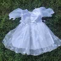 Нарядное белое платье святкове плаття 1-2г новый год свадьба