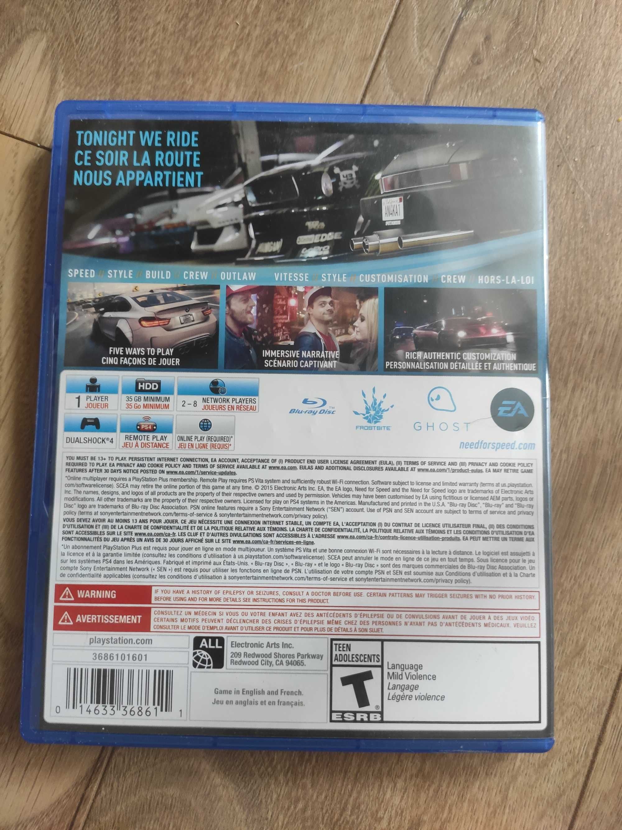 Need for Speed 2015 PS4 stan ideał (rezerwacja)