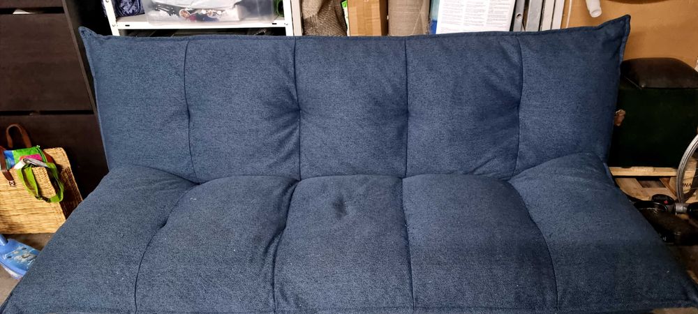 Como novo sofa cama azul ganga