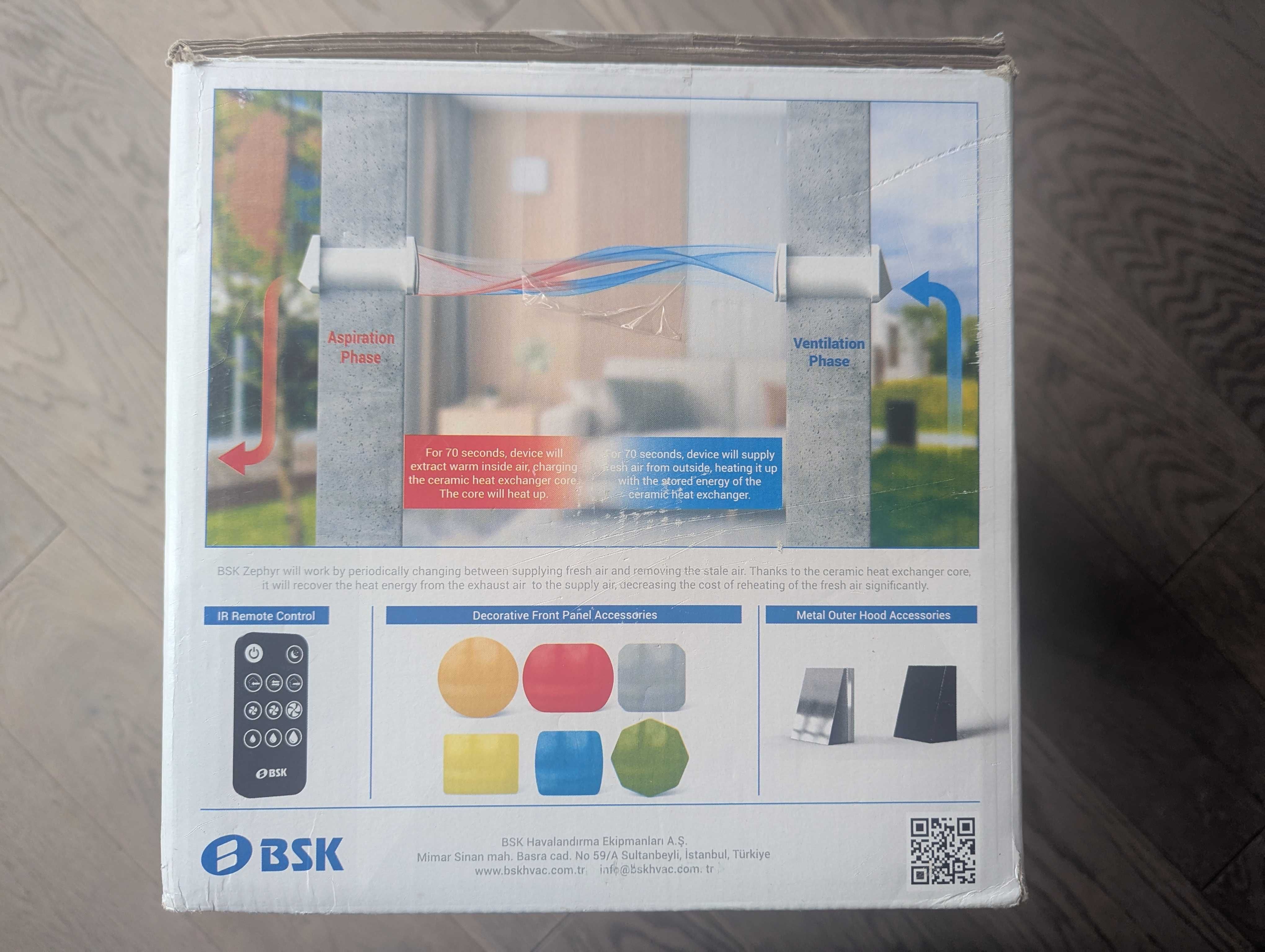 NOWY Rekuperator ścienny BSK ZEPHYR 160 v2.0