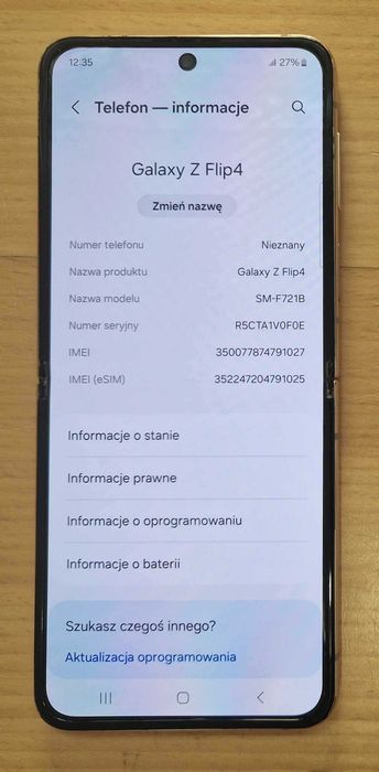Smartfon Samsung Z Flip 4 128 GB Różowe Złoto