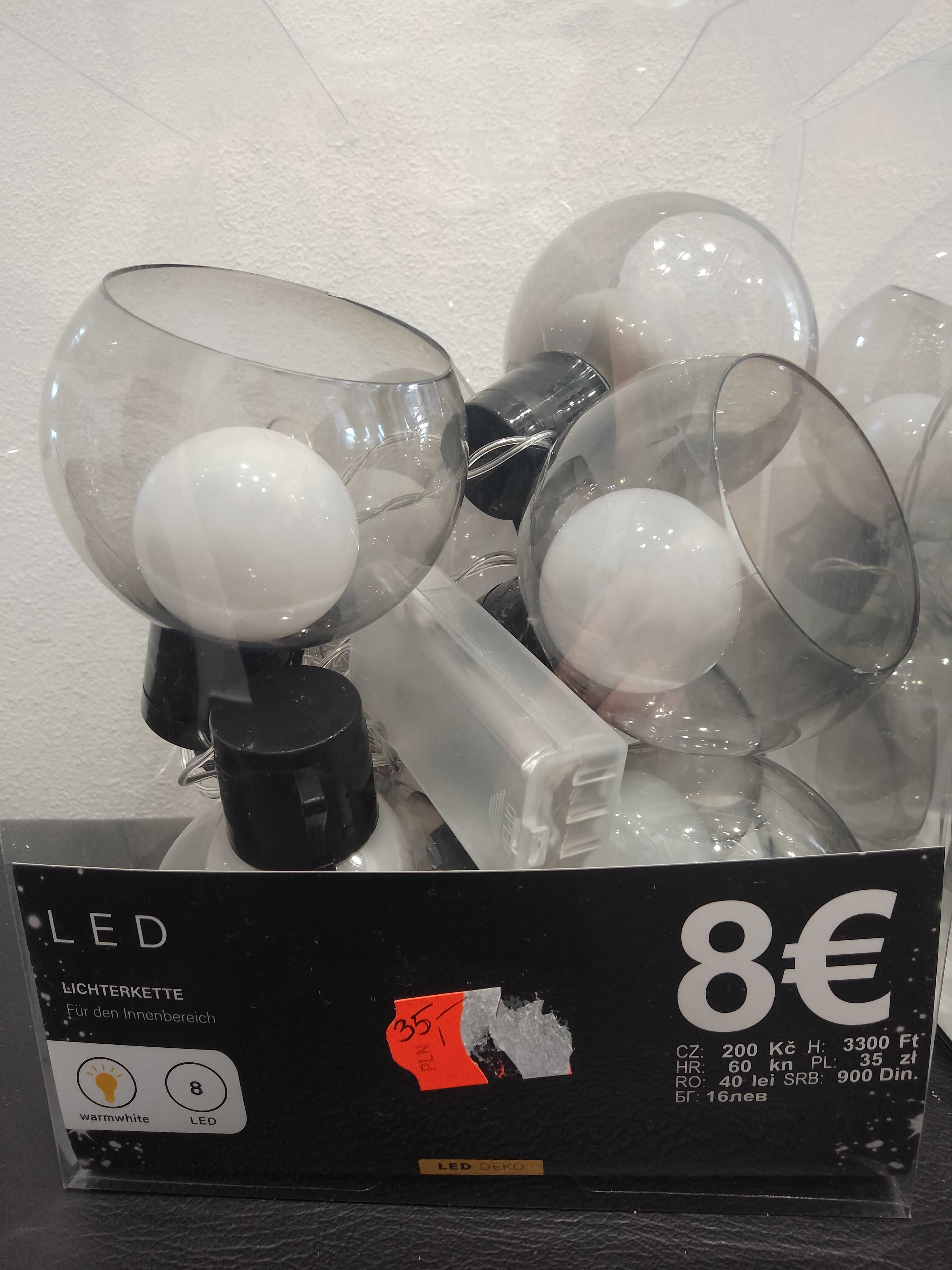 Lampki LED 16szt. ciepła biel nowe