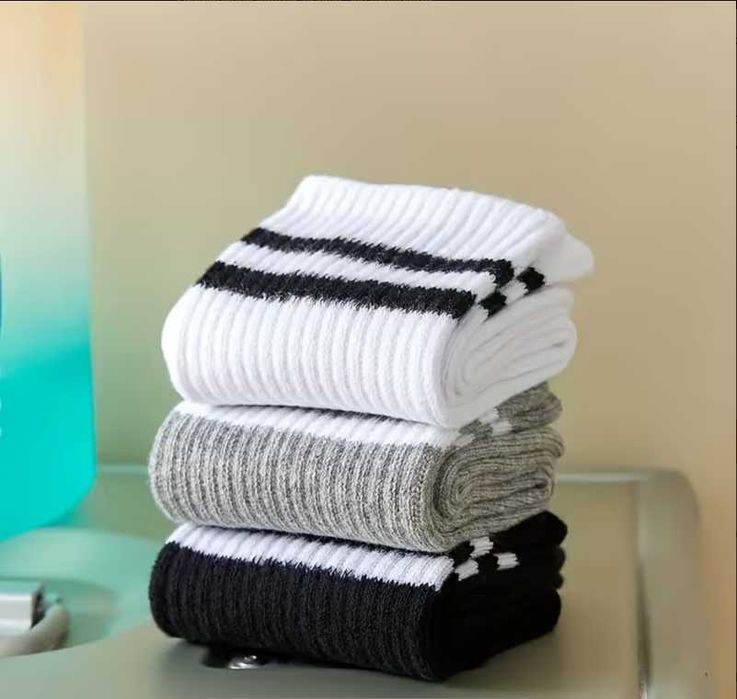 Шкарпетки високі / 10 пар / білі чорні сірі / унісекс / street style