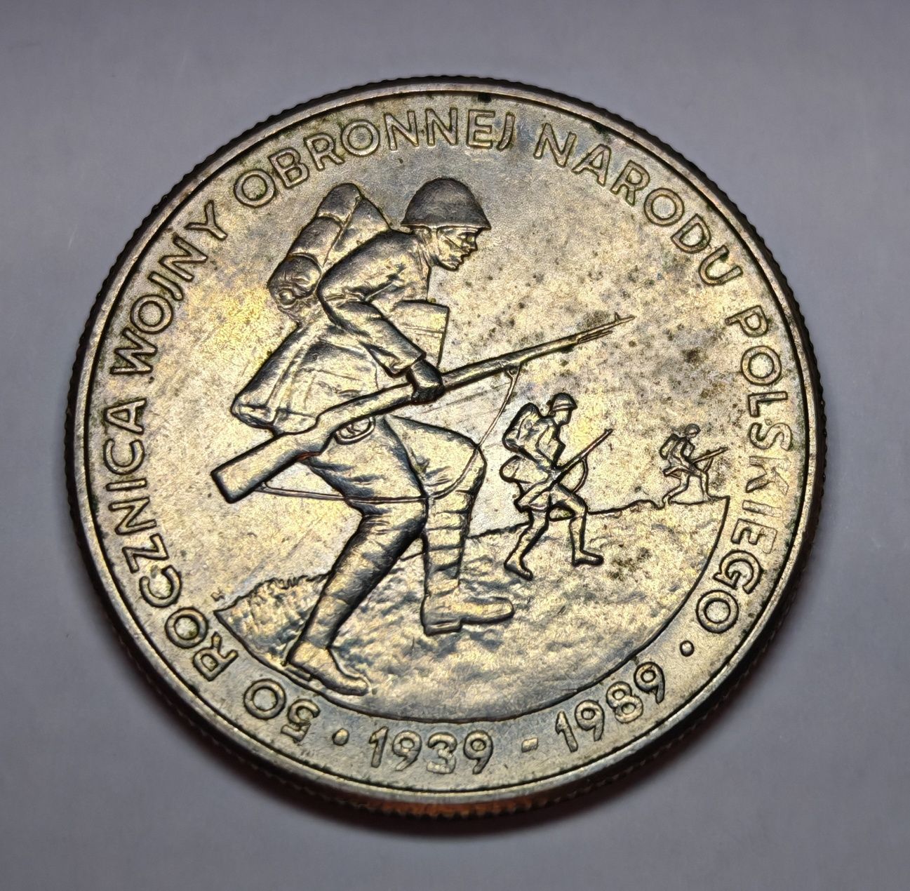Moneta 500 zł złotych Wojna Obronna 1989 r