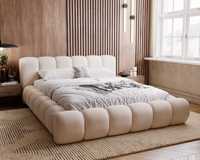 Łóżko tapicerowane wypukłe kształty gruba pianka Plump- DOSTAWA 0zł