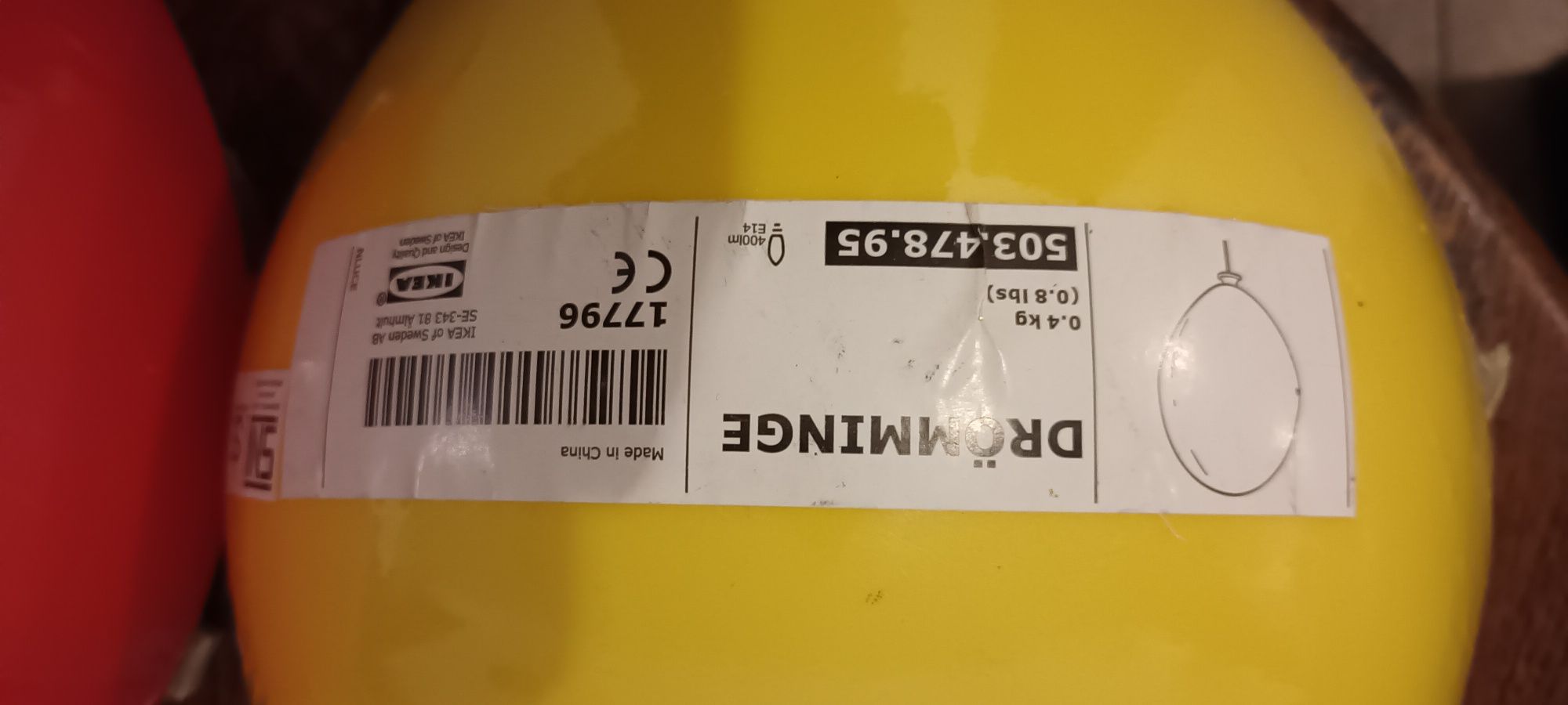 Balon lampka Ikea nowy folia 1szt kolor do wyboru