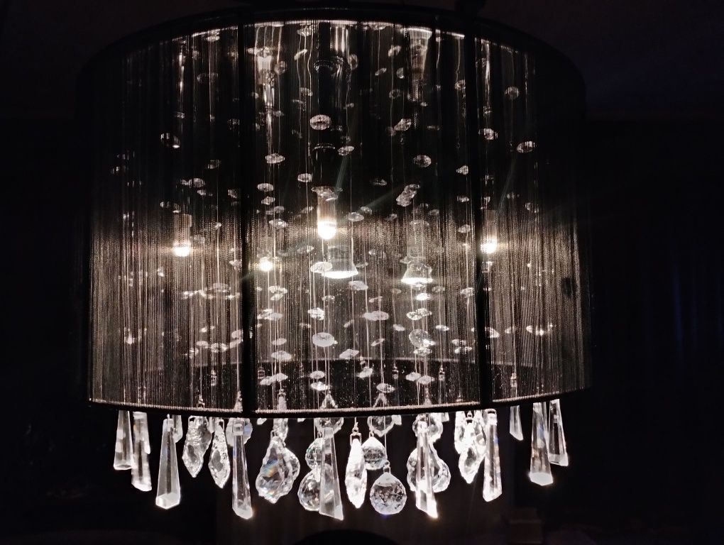 Lampa plafon kryształowy szkło Glamour design