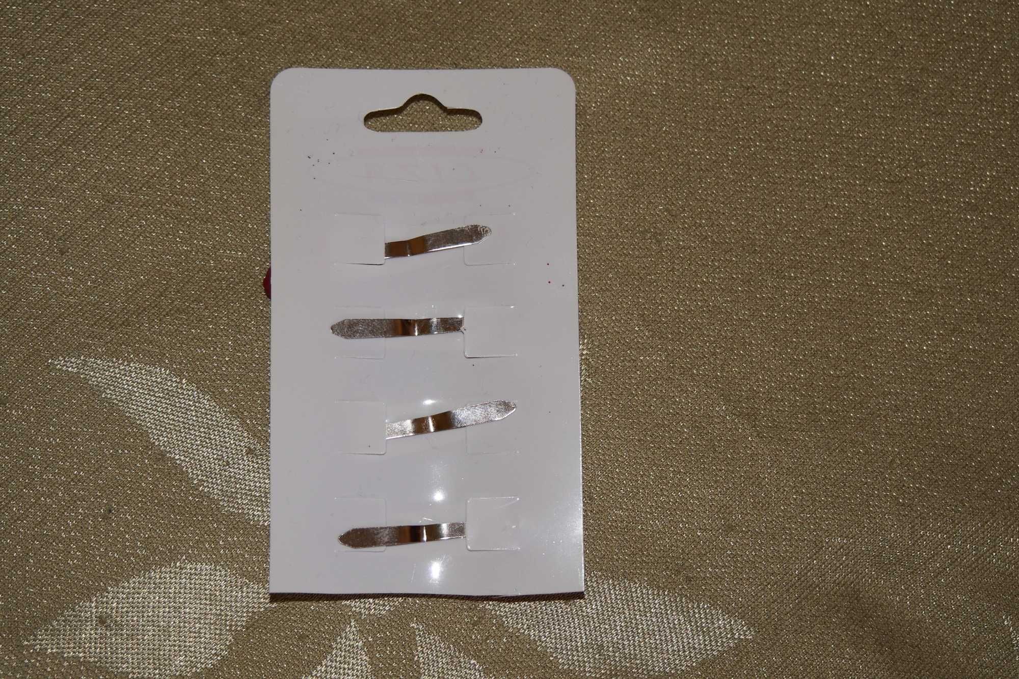 4x nowa spinka pyk wsuwka edytka klamra kwiat bratki brokat czerwone