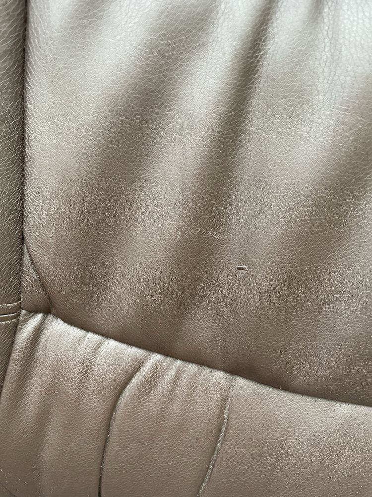 Fotel biurowy skórzany obrotowy brąz