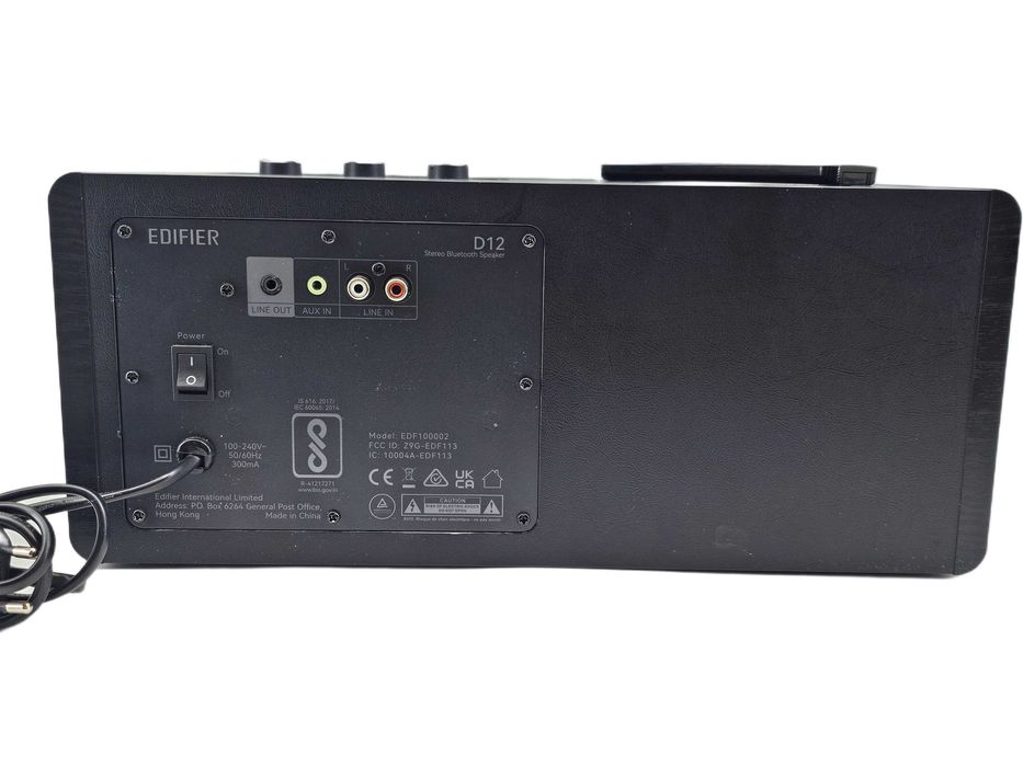 Głośnik przenośny Edifier D12 czarny Bluetooth USB FM