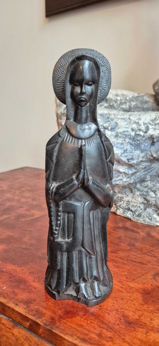 Rzeźba sakralna Afryka Czarna Madonna sztuka rdzenna heban antyk