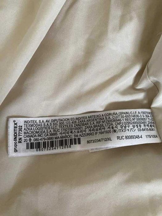 Zara kurtka puchowa XL