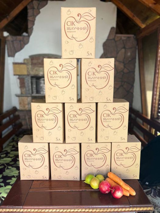 Пакет 3 л , 5 л натуральний сік яблучний