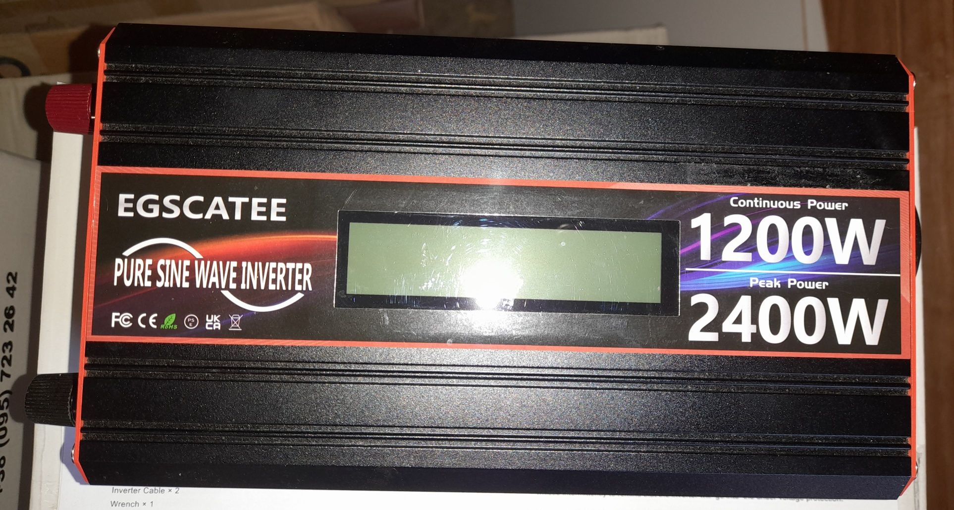 Інвертор EGSCATEE 1200W (2400W) DC12V to AC220V