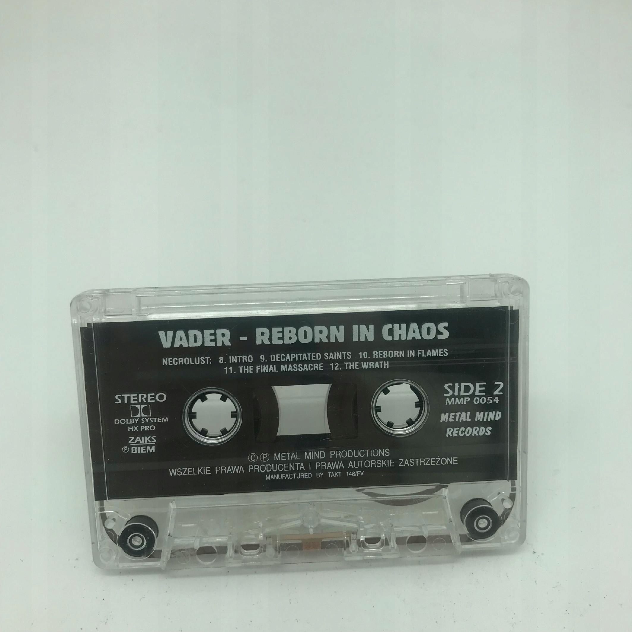 kaseta - vader - reborn in chaos 1998 metal