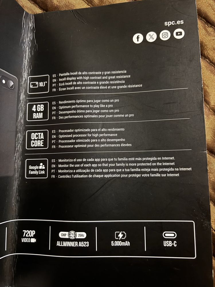Tablet Gravity 5 SE 10,1” Android 13 - 64GB Memoria Interna