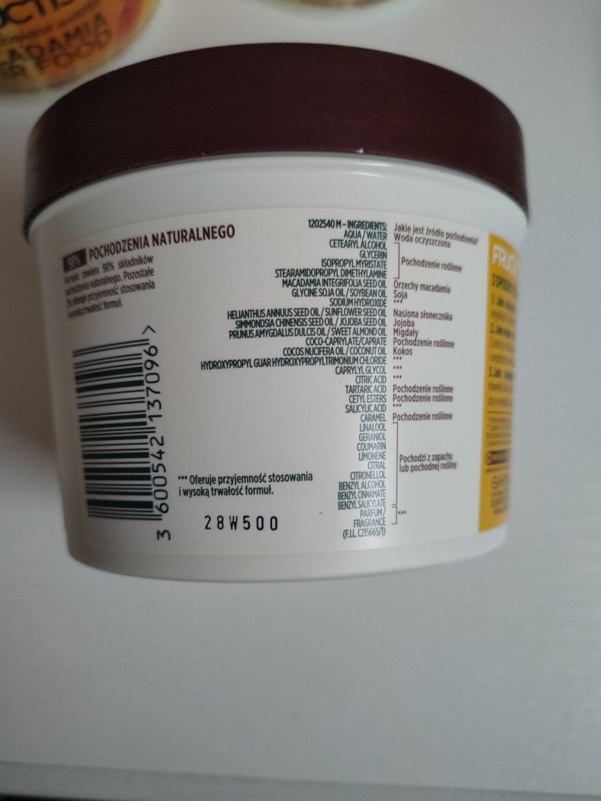 Garnier Fructis Hair Food 3w1 maska do włosów suchych Macadamia 390ml