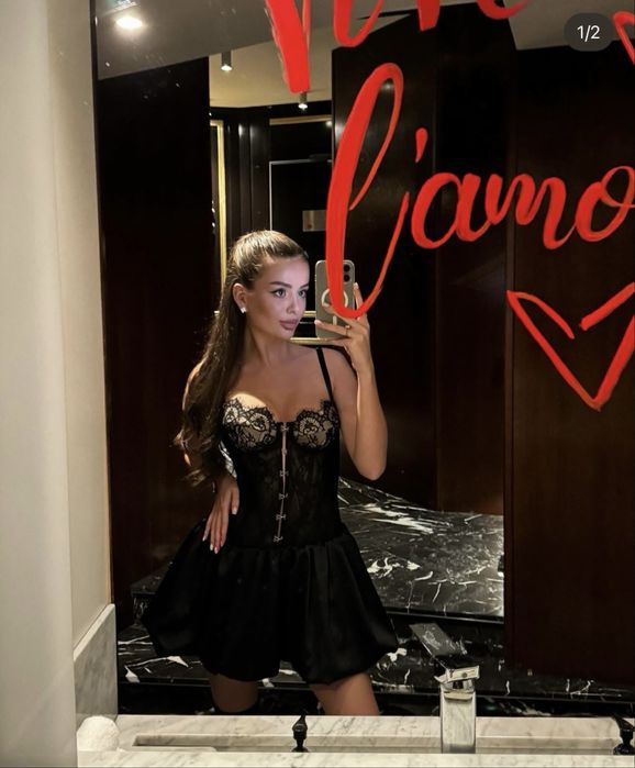 Корсетна міні сукня