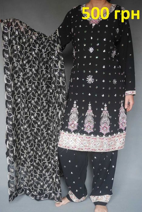 Размер 54 Индийский восточный костюм, пентджаби, сари