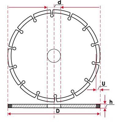 Tarcza Diamentowa 230X22,2X10Mm Segmentowa