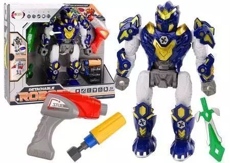 Robot do skręcania światła dźwięk granatowy. Leantoys