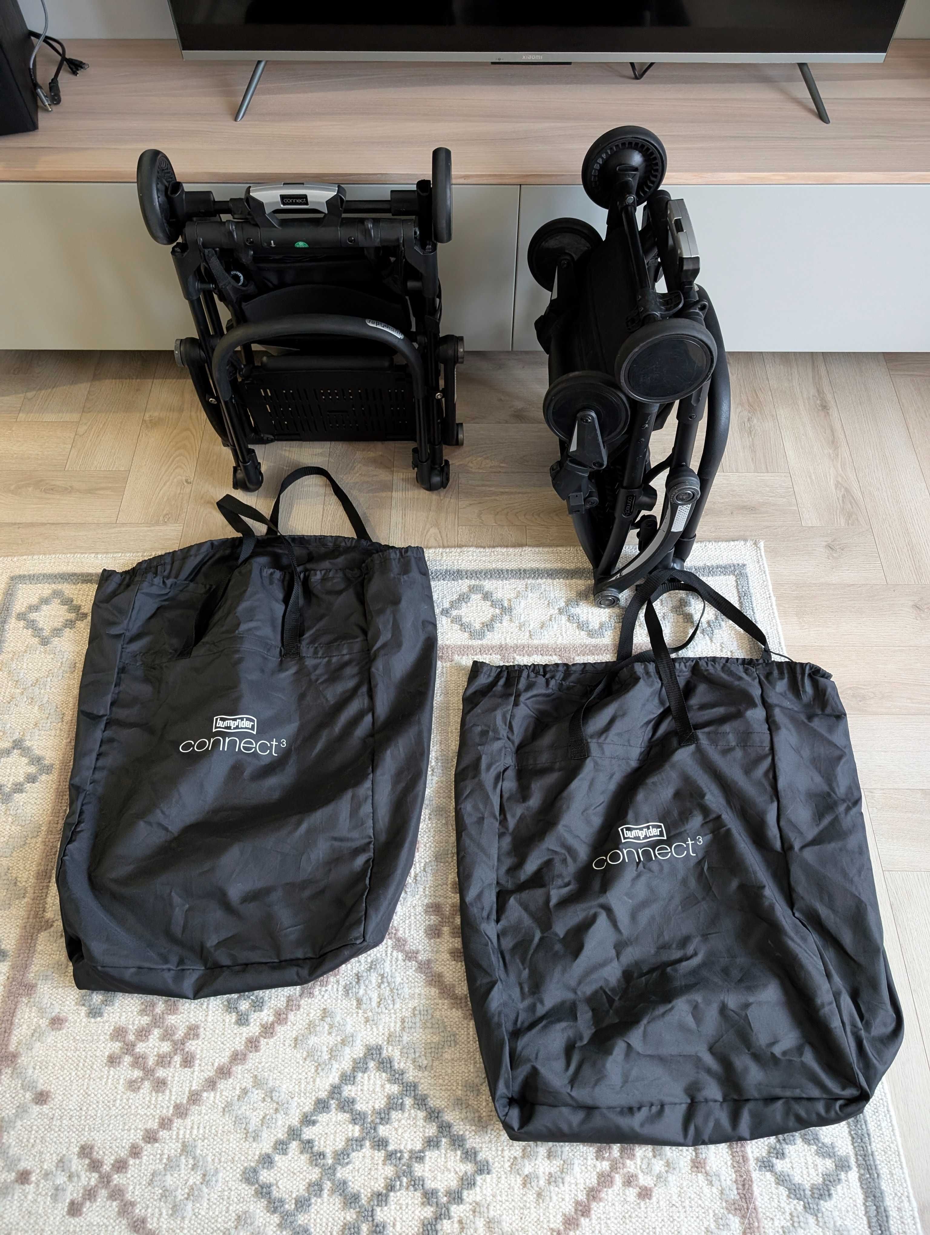 Коляски 2в1 для двійні Bumprider Connect 3 + аксесуари