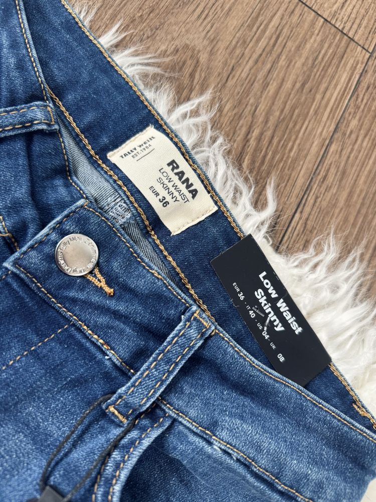 Damskie spodnie Tally Weijl rozmiar 36 skinny 98% bawełny