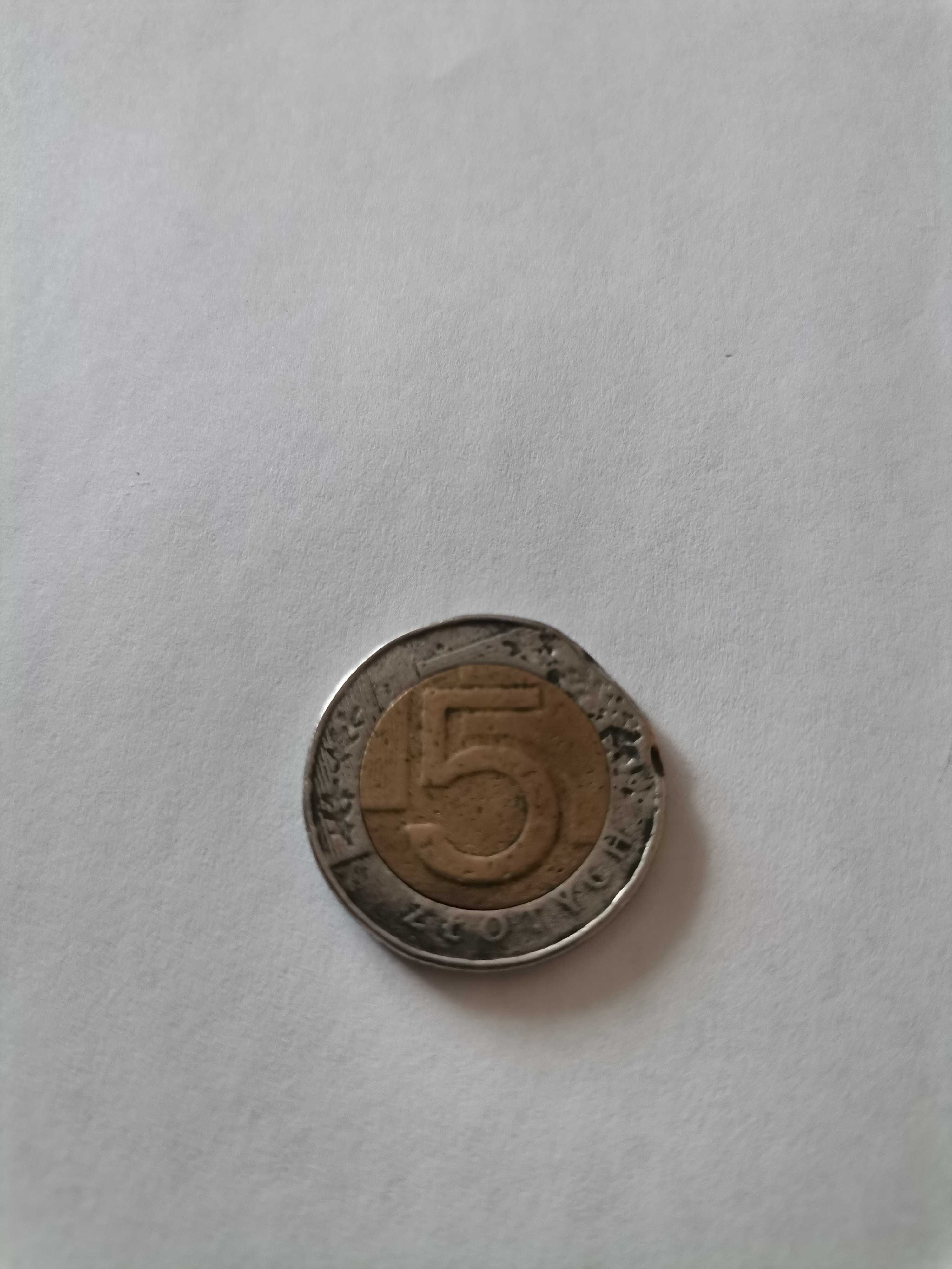 Moneta 5 zł z 1994r. destrukt