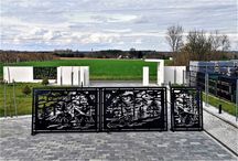 Brama wjazdowa z furtką  skrzydłowa wypalana ogrodzenie