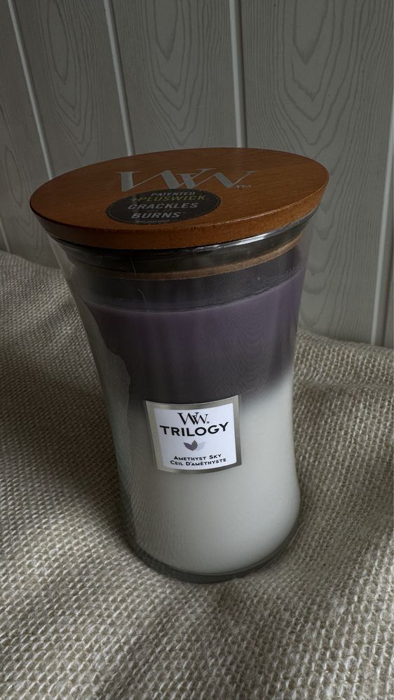 Ароматична свічка Woodwick Large Trilogy Amethyst Sky 609 г