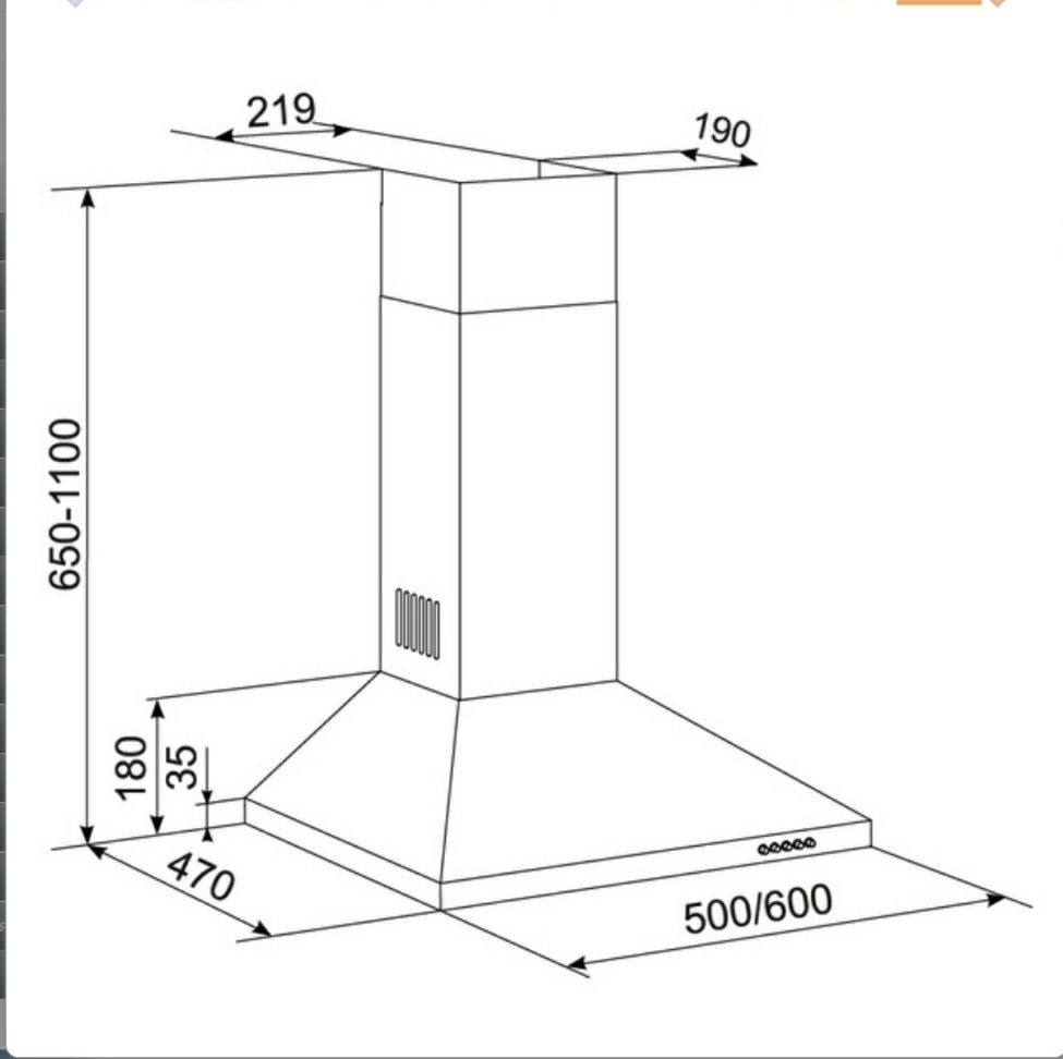 Витяжка кухонна ELEYUS Kent 700 60BL